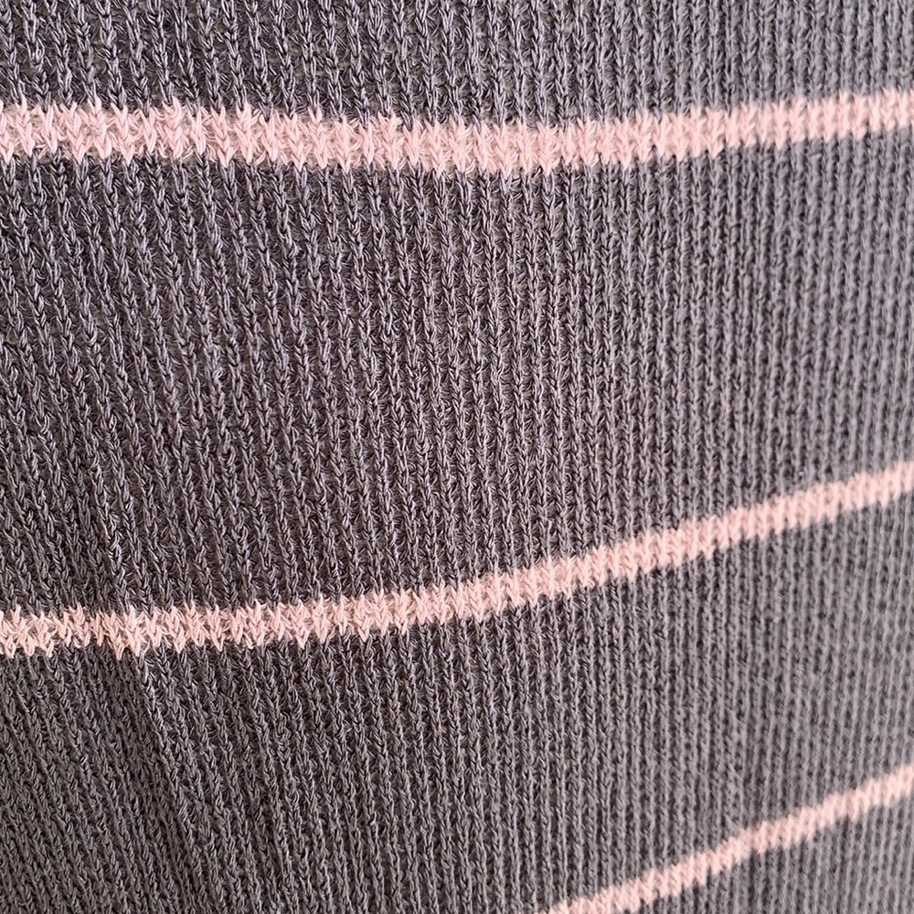 ❌DONATED❌Cherish Charcoal Gray Stripe Lightweight Knit Duster Cardigan Top - Picture 9 of 12